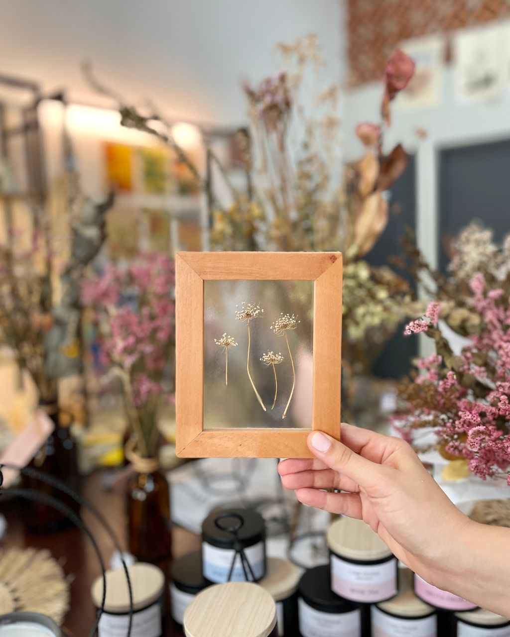 Mini cuadros entre vidrios, Colección 'Mosaico Florecido'