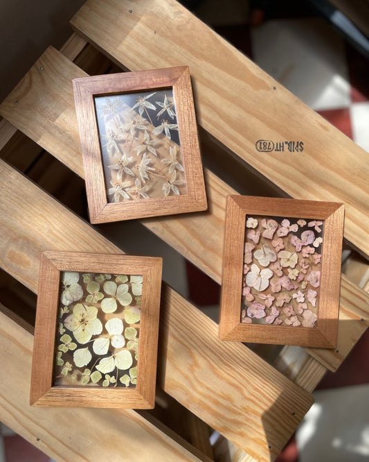 Mini cuadros entre vidrios, Colección 'Mosaico Florecido'