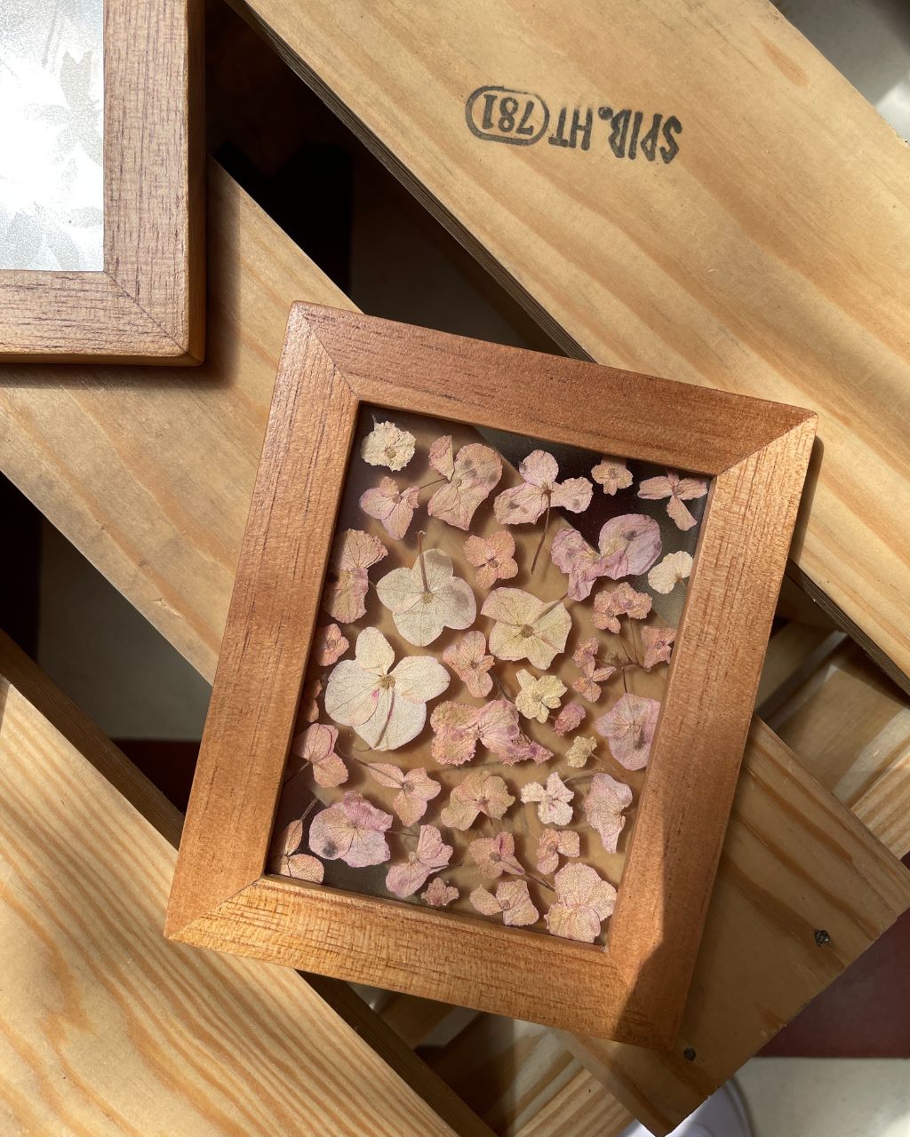 Mini cuadros entre vidrios, Colección 'Mosaico Florecido'