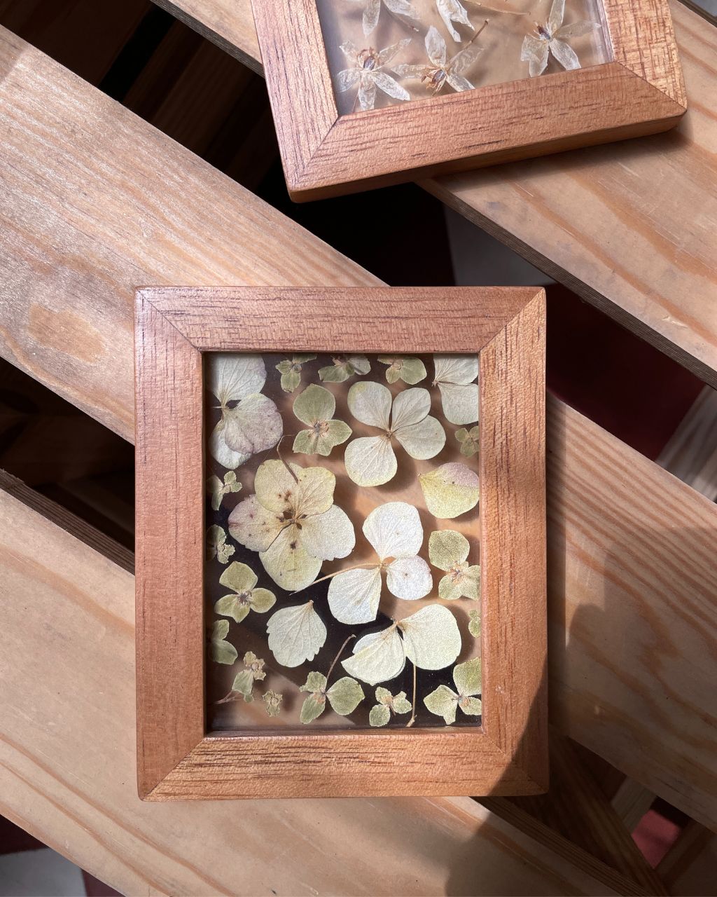 Mini cuadros entre vidrios, Colección 'Mosaico Florecido'